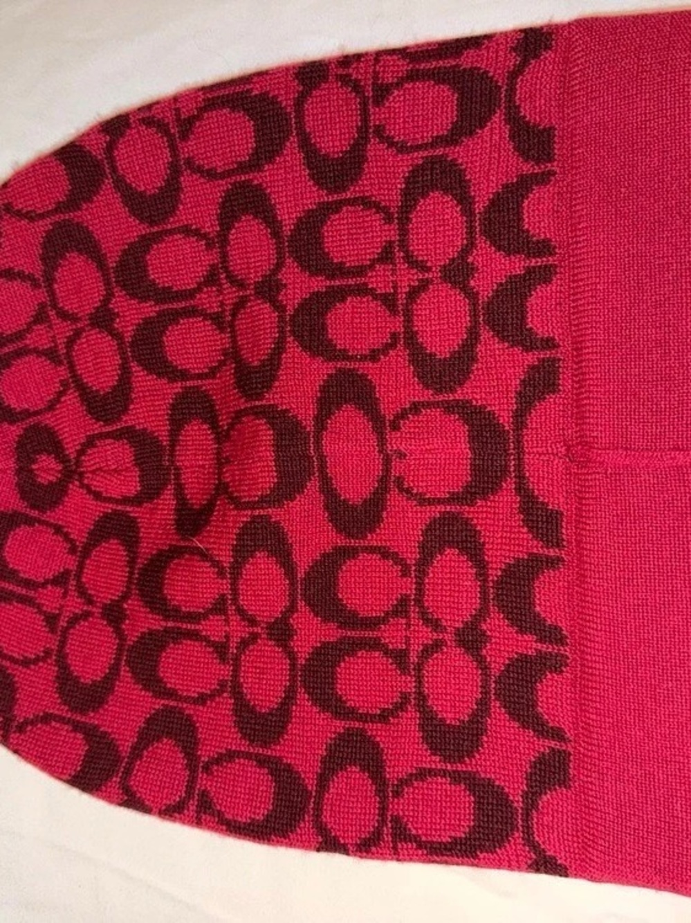 Coach Red and Black Patterned Clutch